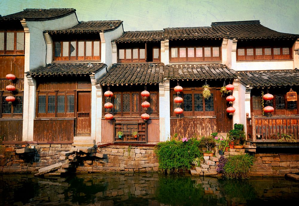 Ancient China History House Village Concept