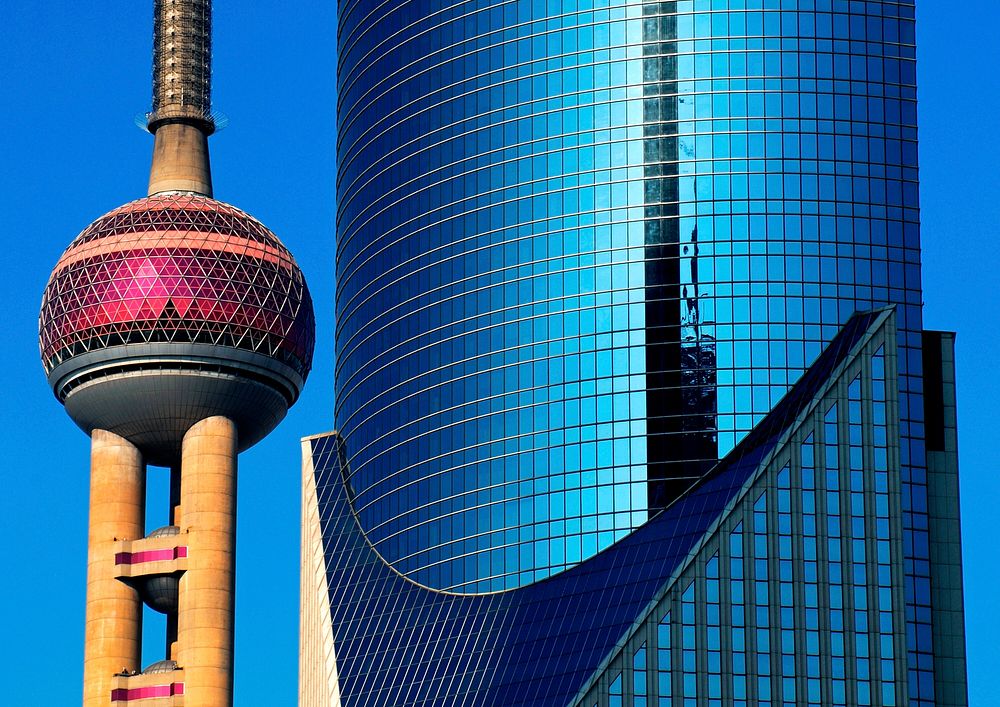 Orient Pearl Tower, Pudong Financial District, Shanghai.