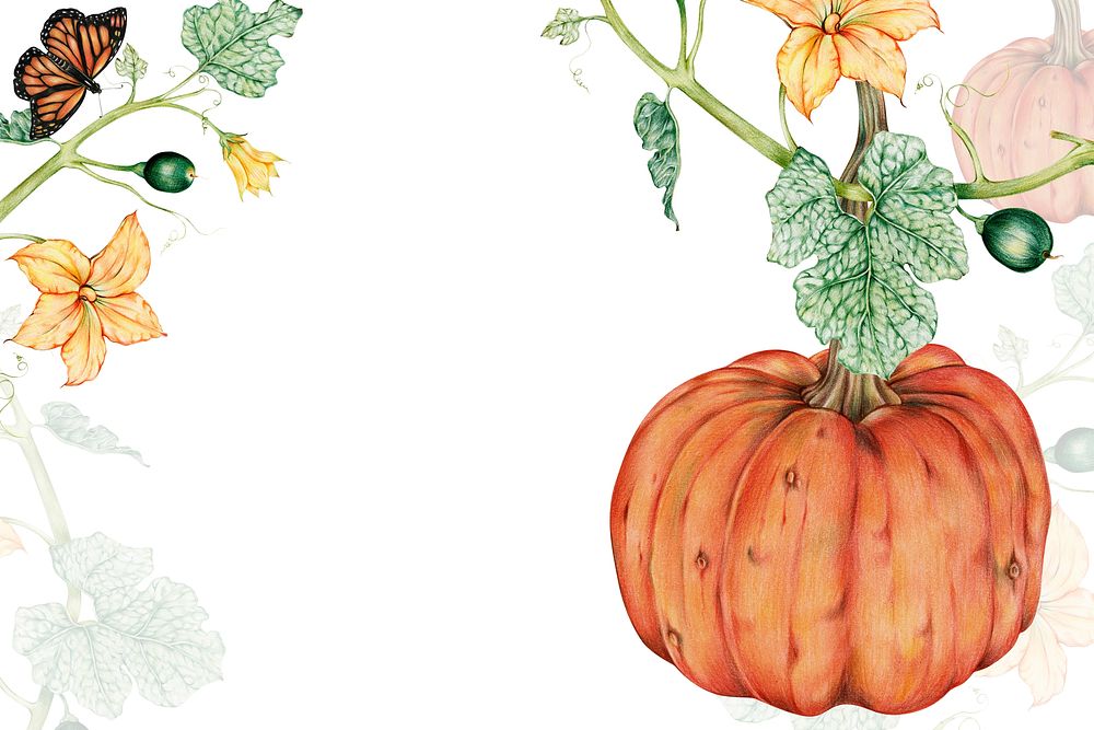 Hand drawn vegetable patterned background illustration