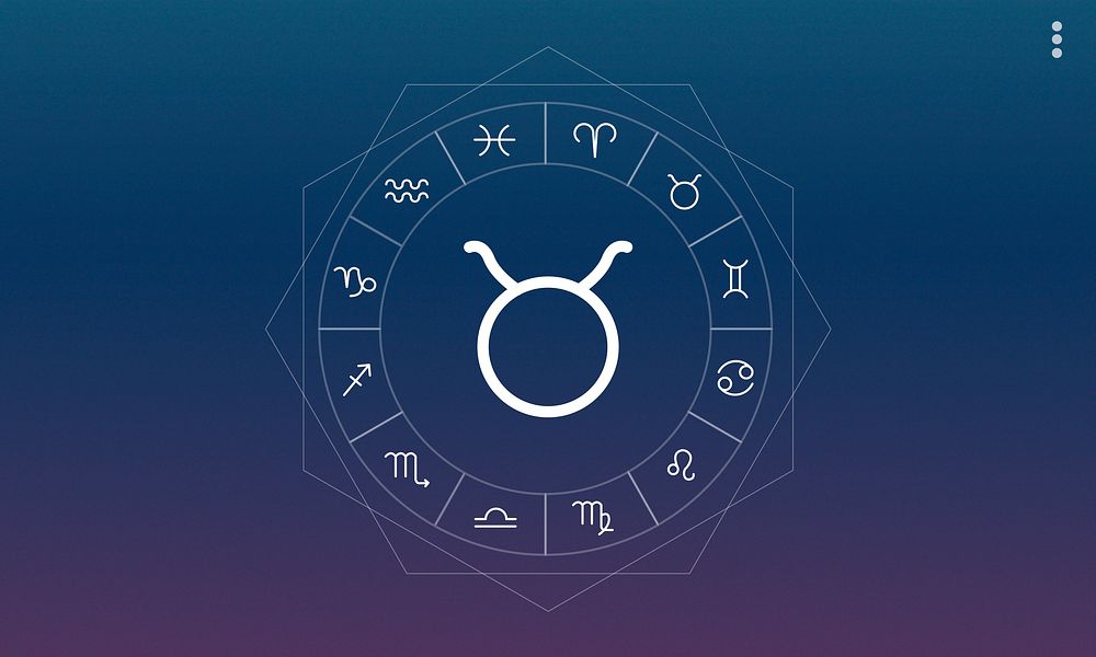 Taurus Symbol Horoscope Zodiac Fortune Graphic Concept