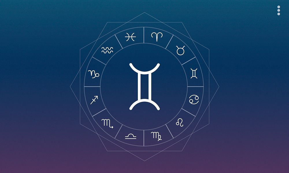 Gemini Horoscope Zodiac Fortune Twin Graphic Concept