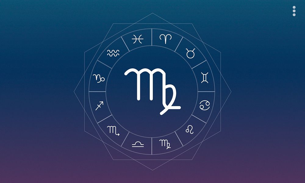 Virgo Symbol Horoscope Zodiac Fortune Graphic Concept