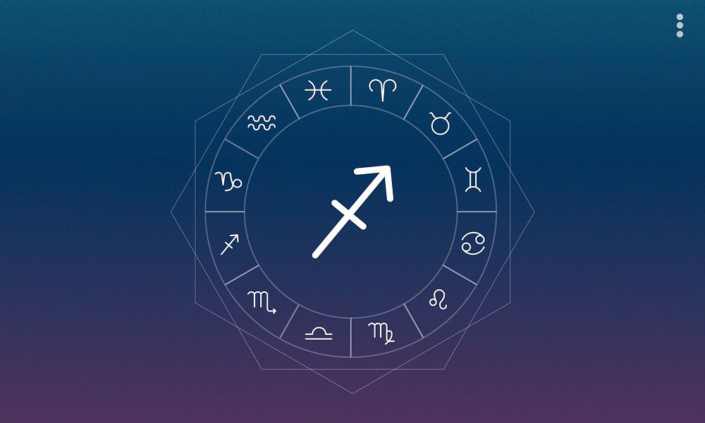 Sagittarius Symbol Horoscope Zodiac Graphic Concept