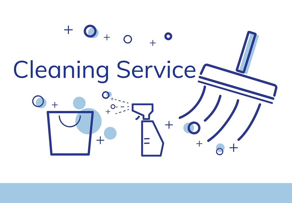 Illustration of home cleaning service commercial