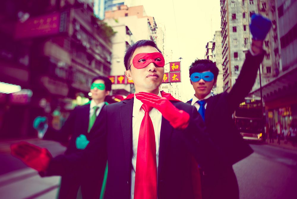 Business superheroes in Hongkong