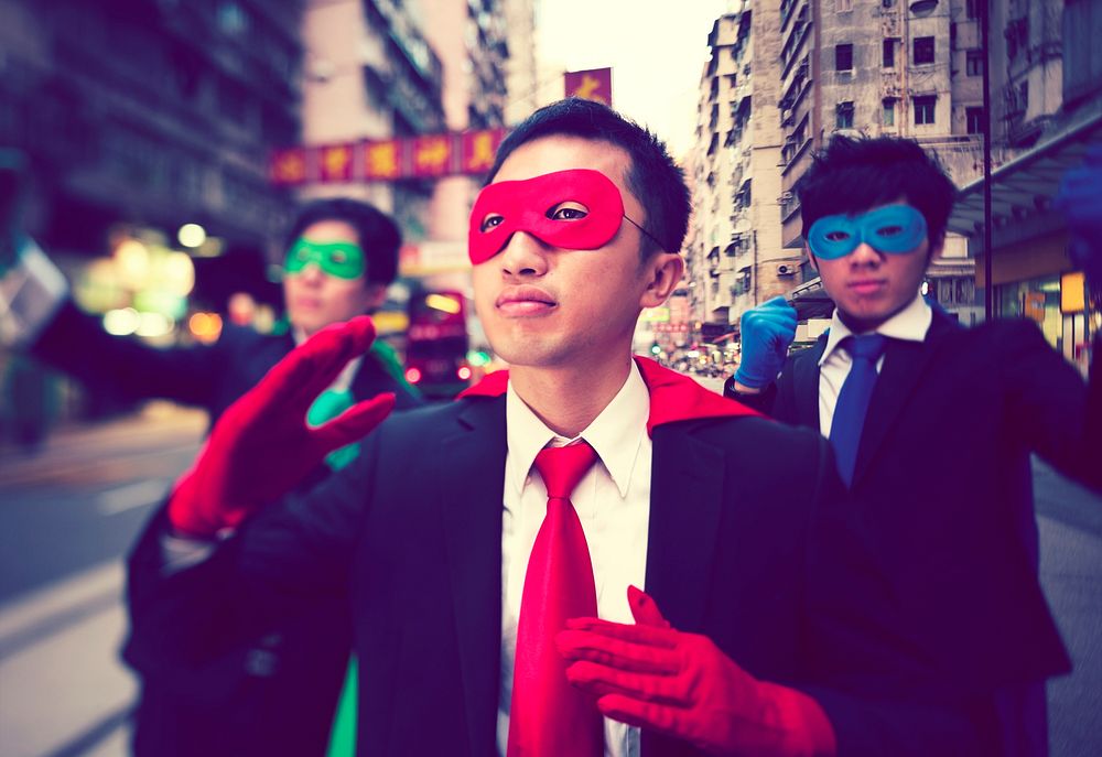 Chinese ethnicity business superheroes
