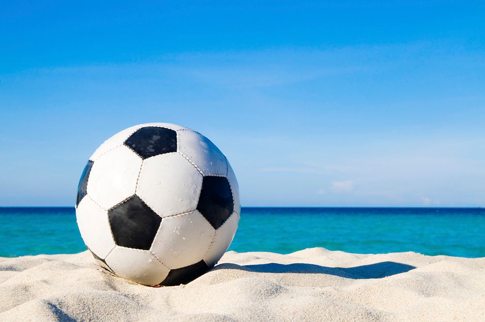 Football on a beach