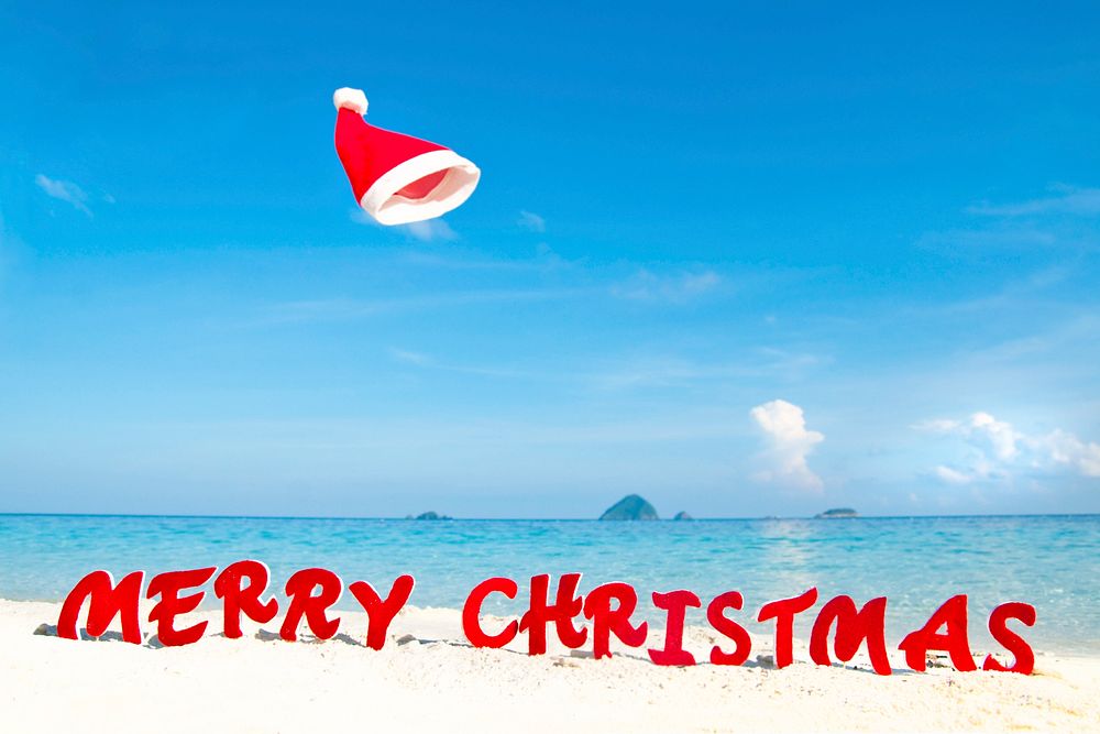 Merry Christmas beach theme.