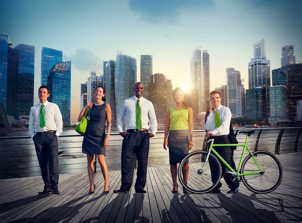 Business People Green Business Corporate Cityscape Professional Concept