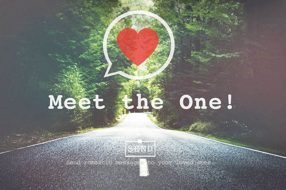 Meet the One Online Matchmaking Sign Up Concept