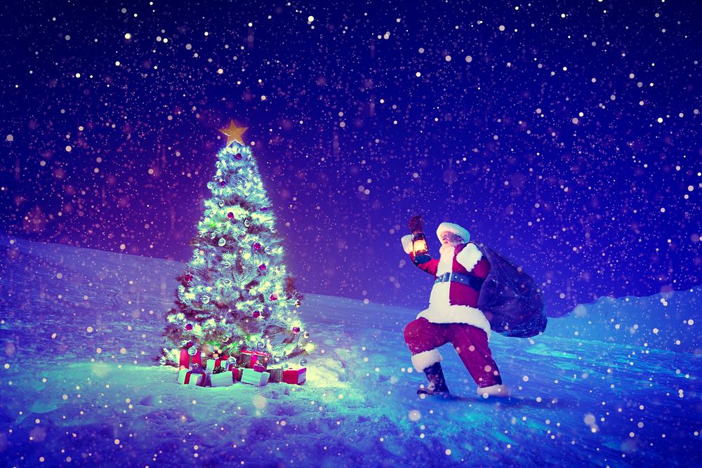 Santa Claus Christmas Tree Concept