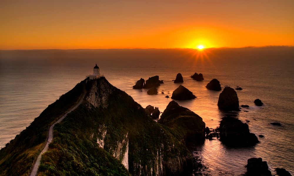 Sunset at Nugget Point, New Zealand South island