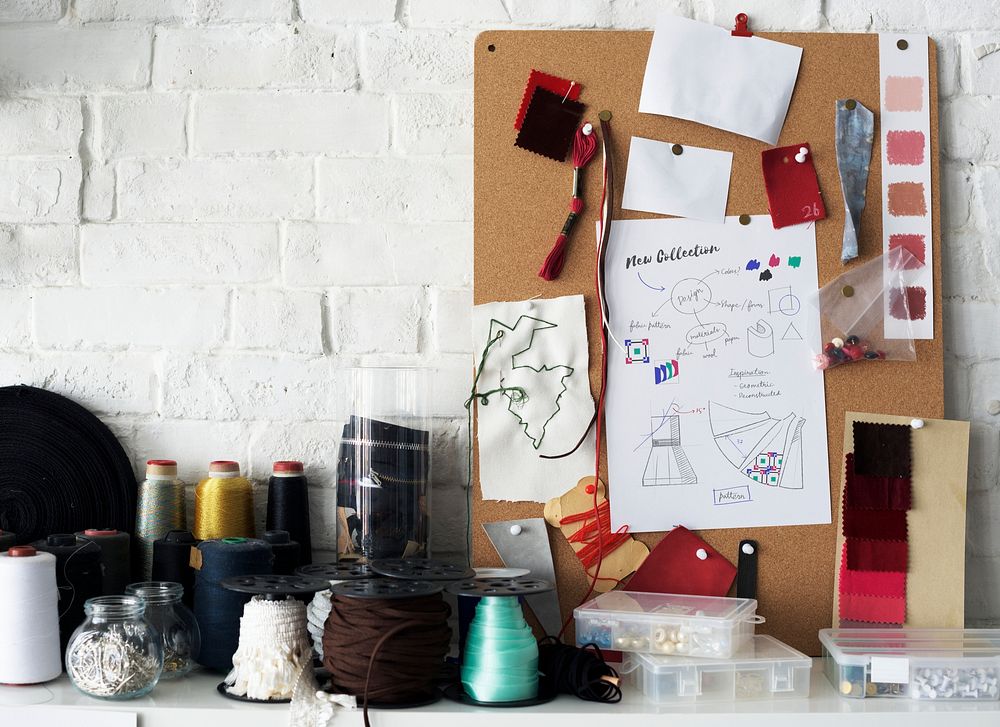 Tools and materials used for fashion design