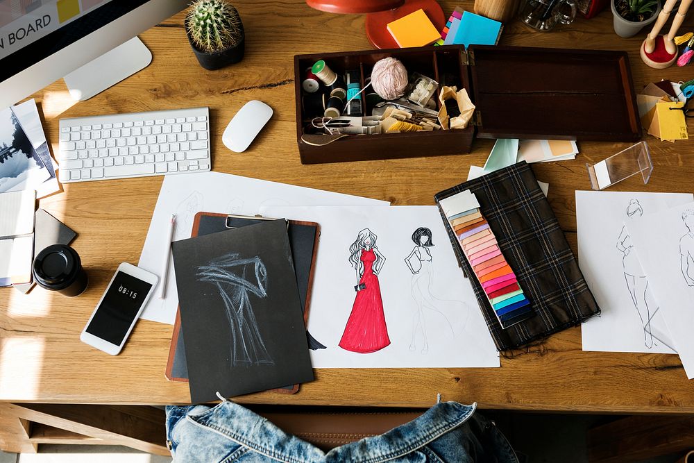 Tools and materials used for fashion design
