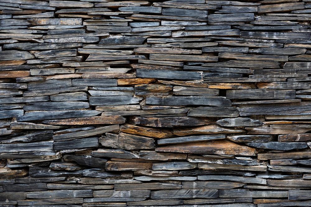Stack of wooden wall as background