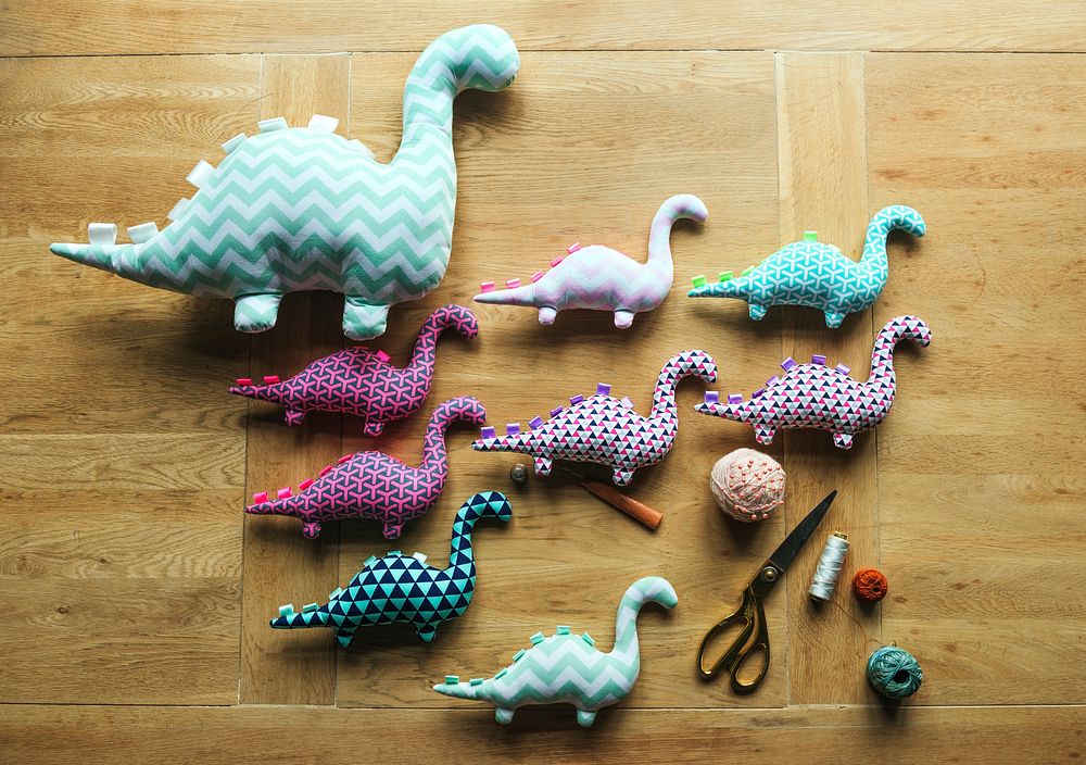 Dinosaur sewing DIY handmade craftwork
