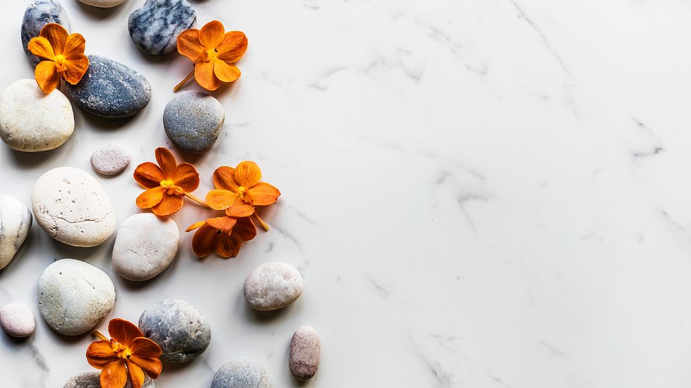 Flower desktop wallpaper background, Flower rock healthy aroma balance tranquility
