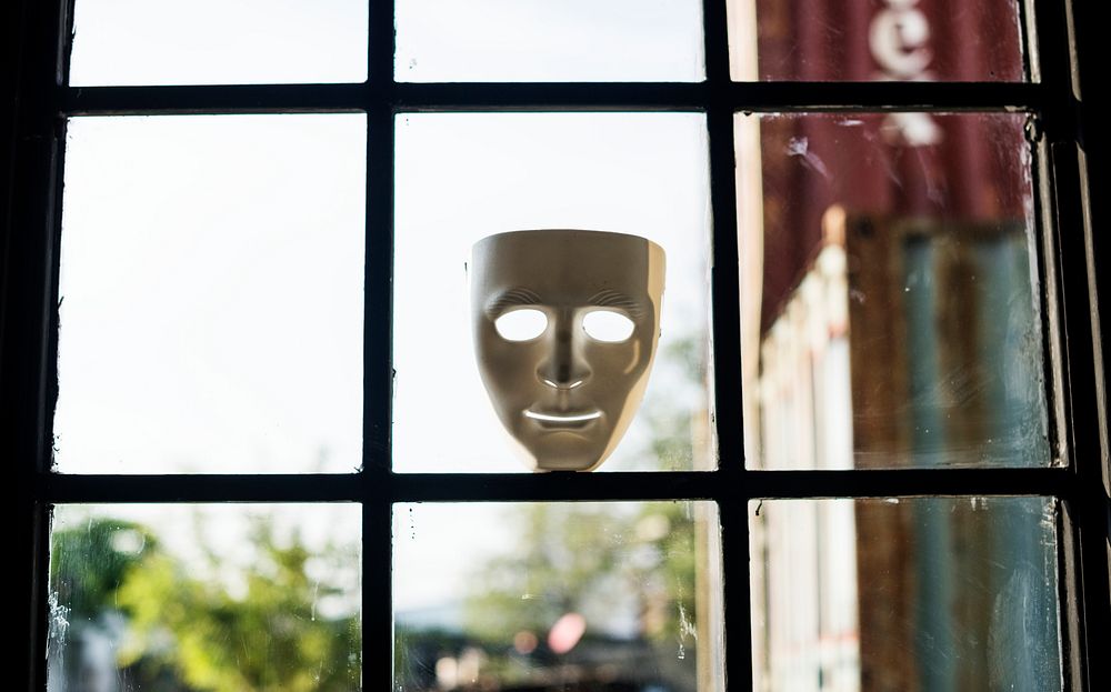 Mask in window frame 