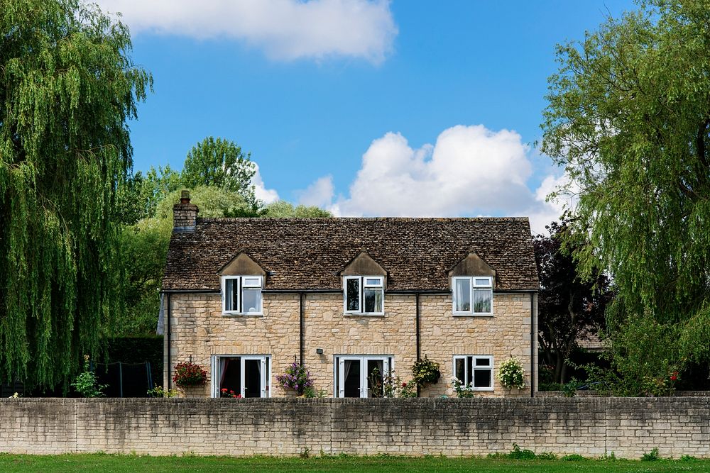 Brick house in a countryside