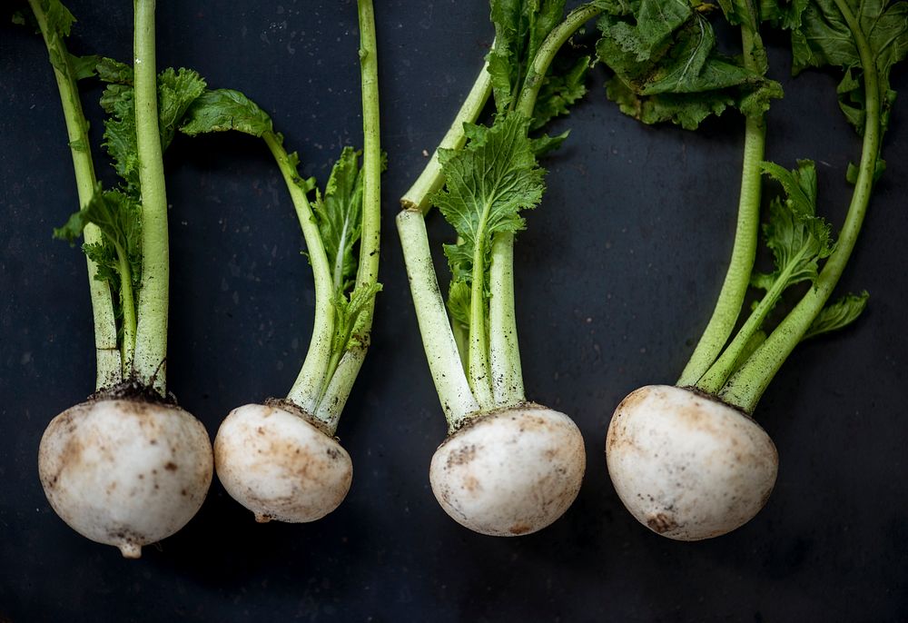 Raw nutrition fresh natural turnips