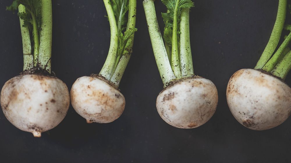 Raw nutrition fresh natural turnips