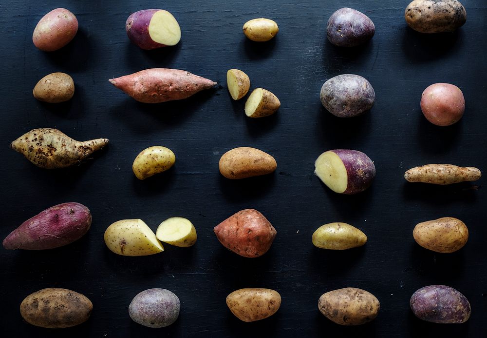 Different varieties of potatoes