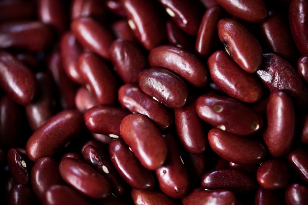 Macro shot of red kidney beans