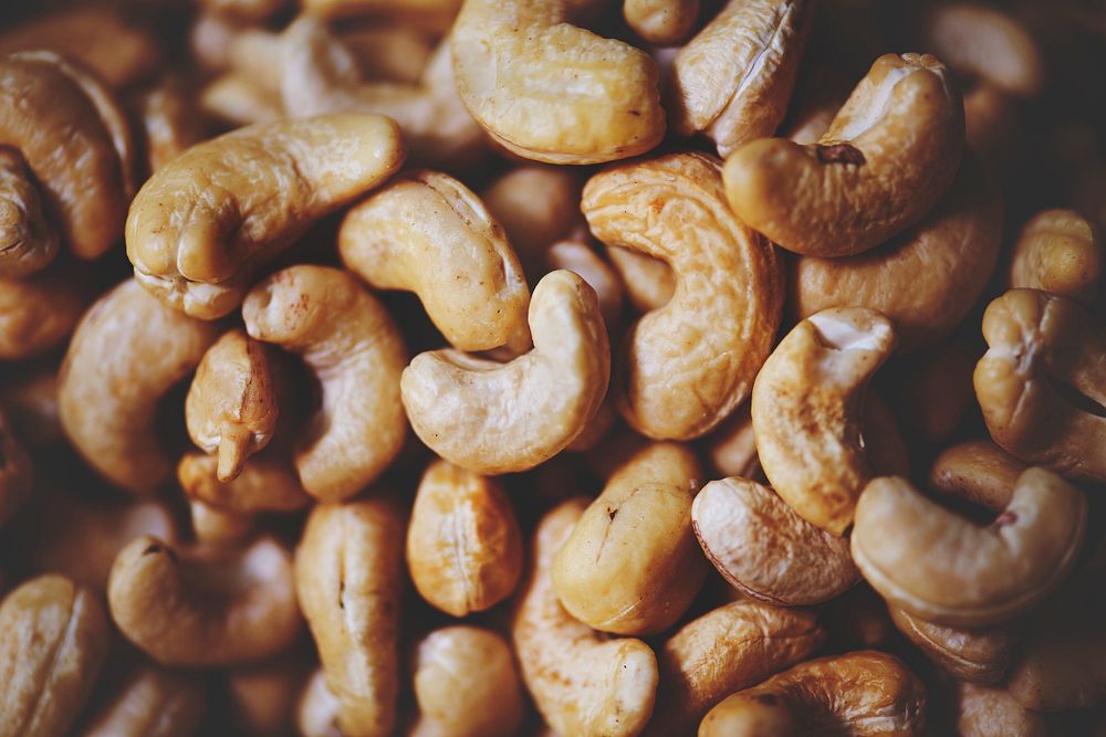 Closeup of cashew nuts