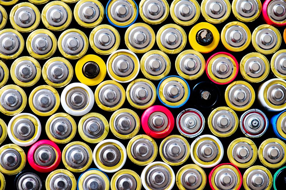 Various of alkaline battery background