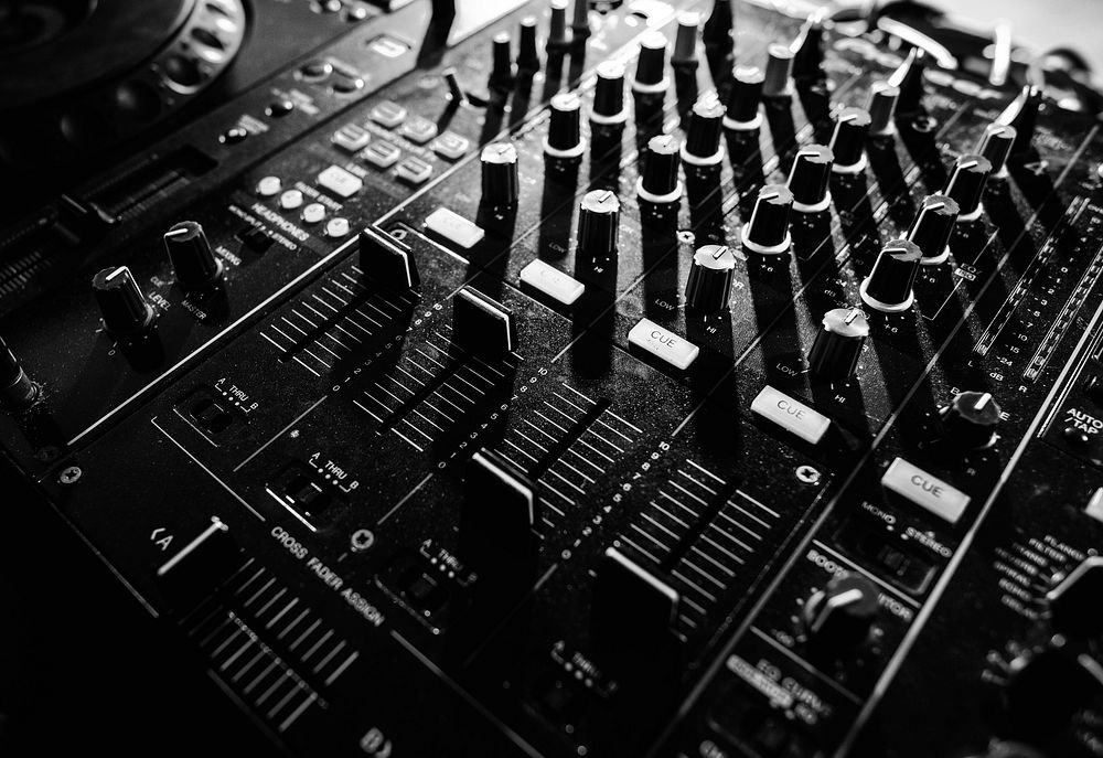 Sound mixer volume buttons grayscale