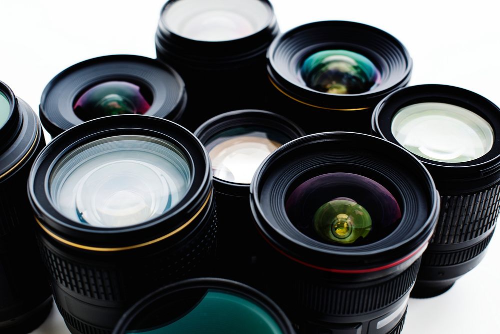 Closeup of camera lens