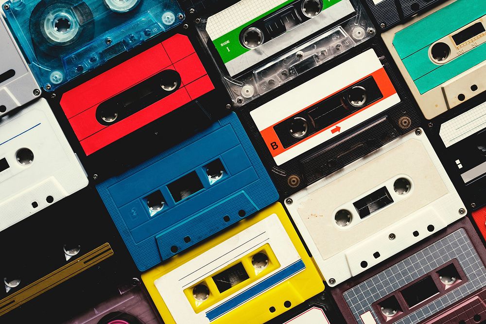 Vintage cassette tapes collection