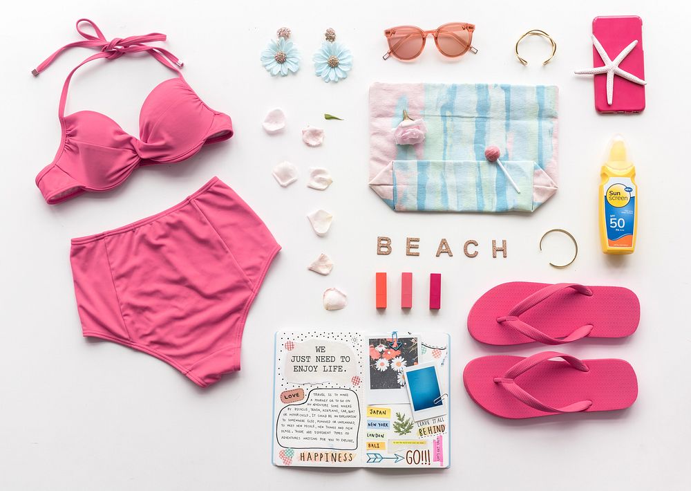 Beach stuff collection for summer