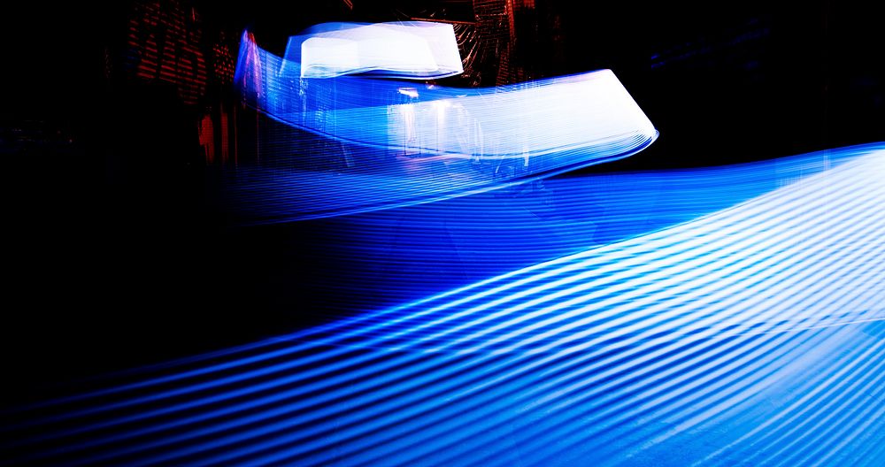 Blue lights long exposure technique