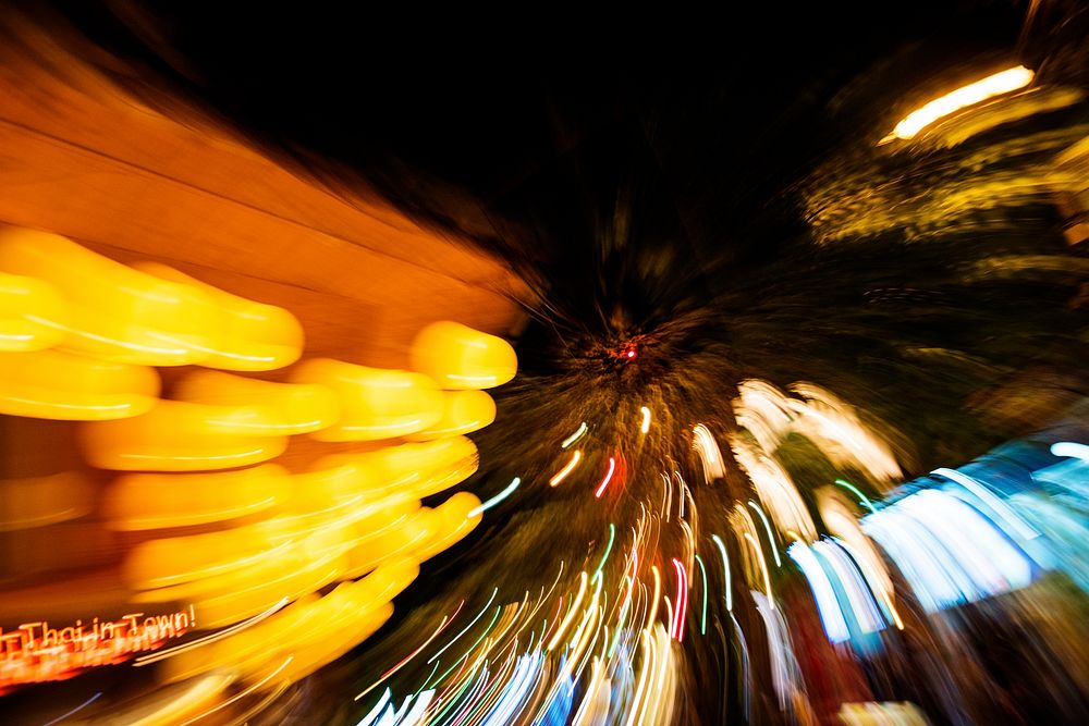 Street lights at night time long exposure technique