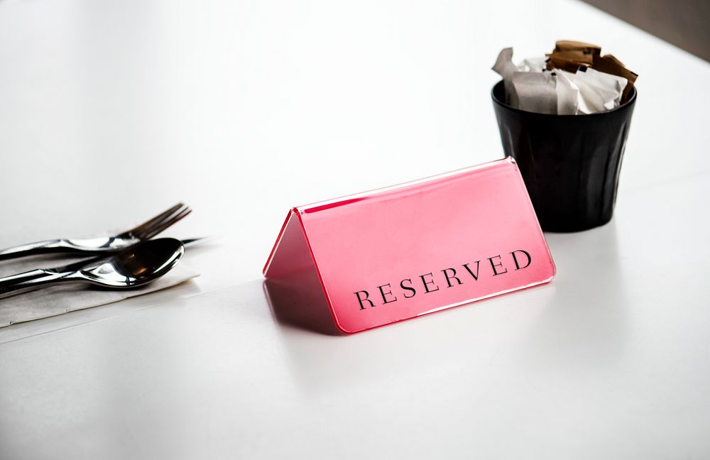 Reserved dining table 