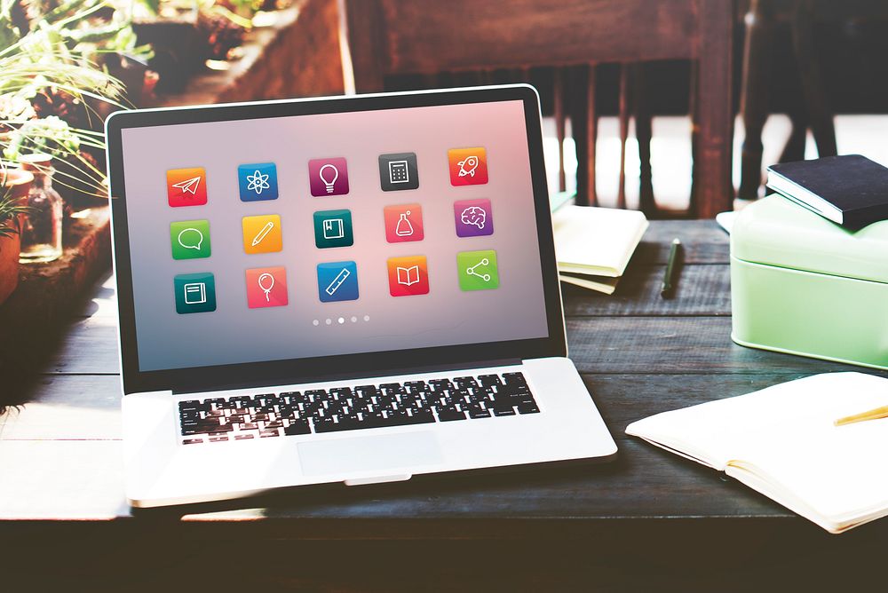 E-learning Online Education Application Concept