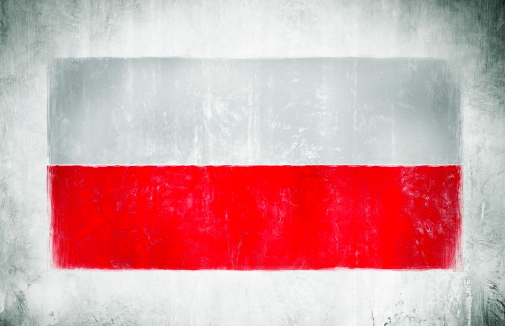 Illustration And Painting Of The National Flag Of Poland