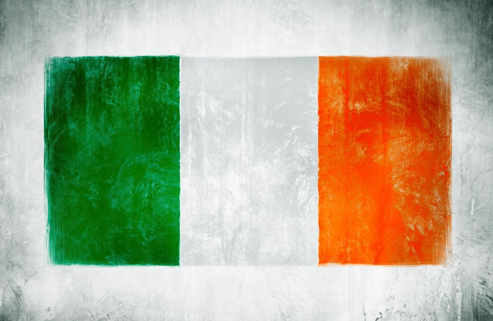 Illustration And Painting Of The National Flag Of Ireland