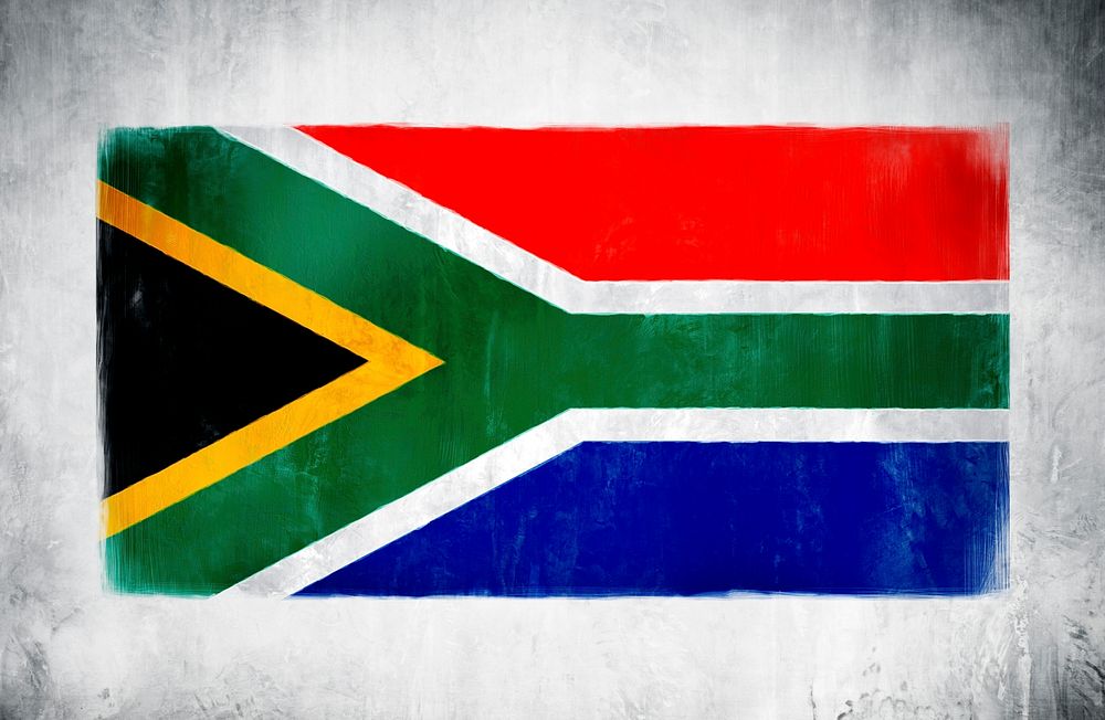 Illustration And Painting Of The National Flag Of South Africa