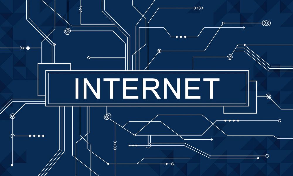 Internet Online Circuit Board Technology Concept