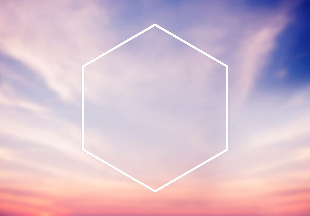 Hexagon Icon Frame Symbol Copy Space Concept