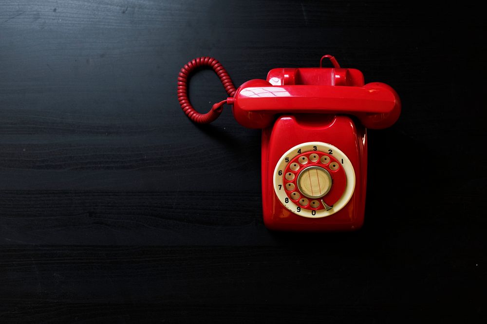 Antique rotary dial retro home phone