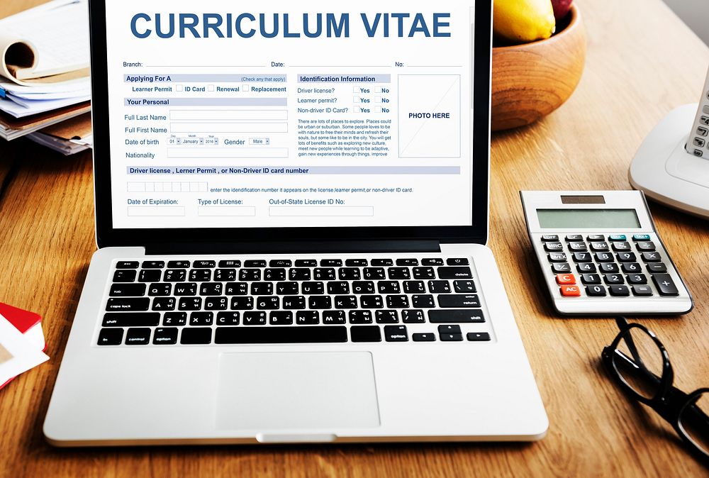 Curriculum Vitae Resume Job Application Concept