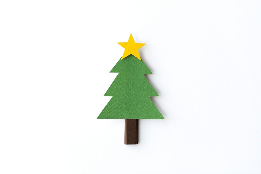 Paper craft of a Christmas tree