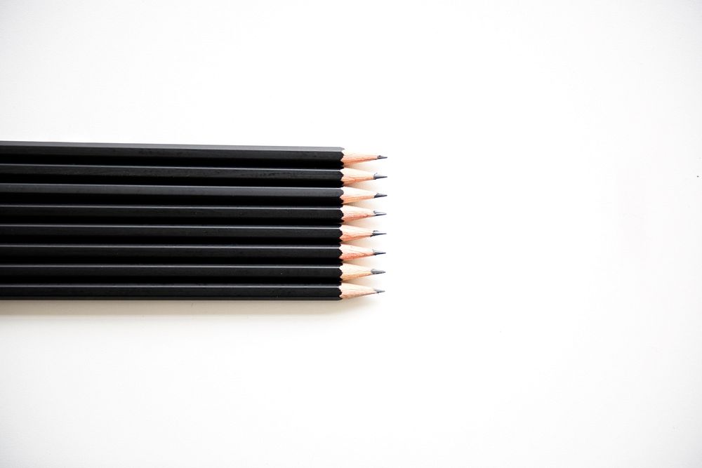 Pencil Lined Up Row Neat | Premium Photo - rawpixel Download premium image of Pencil Lined Up Row Neat about background, wood... 