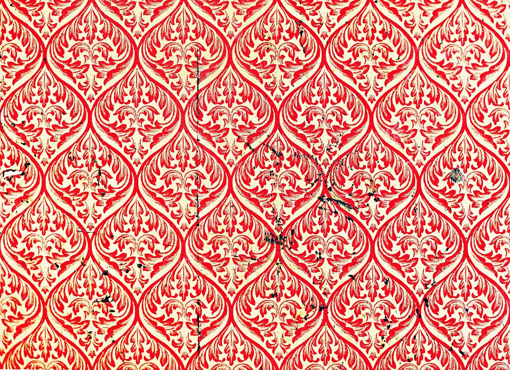 Red asian pattern background wallpaper