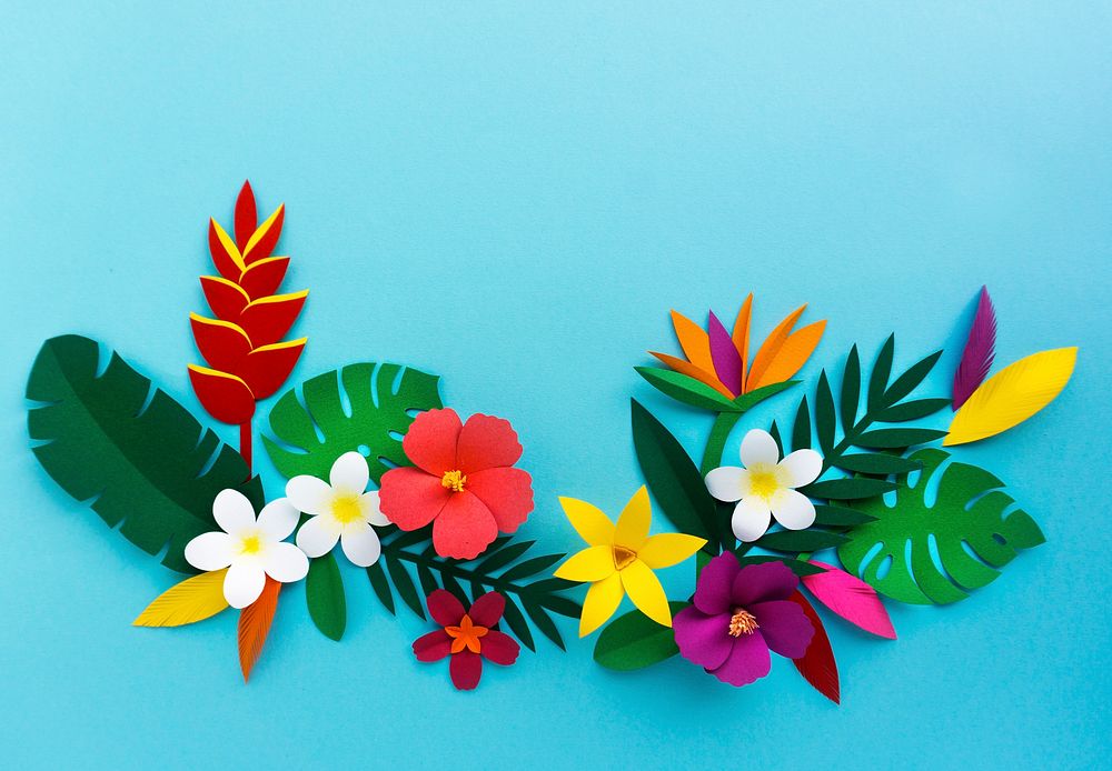 Tropical Handcrafted Papercraft Nature Petals