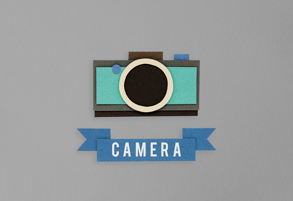 Illustration of camera photography collect memories