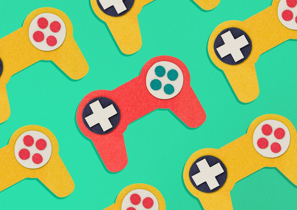 collection of game controller hobby illustration